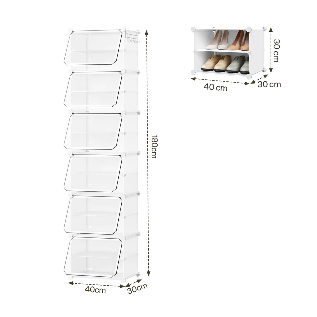 Modular Shoe Storage Cabinet - Foldable and Space-Saving Design