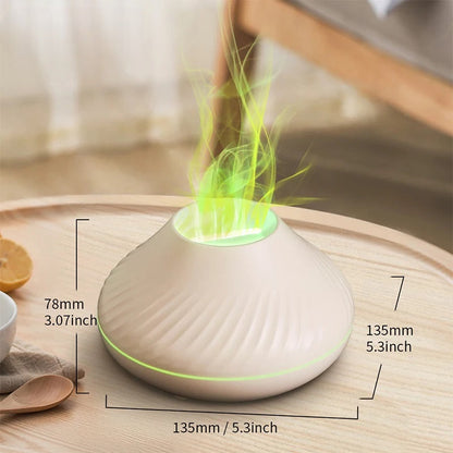 LED Flame Effect Essential Oil Diffuser