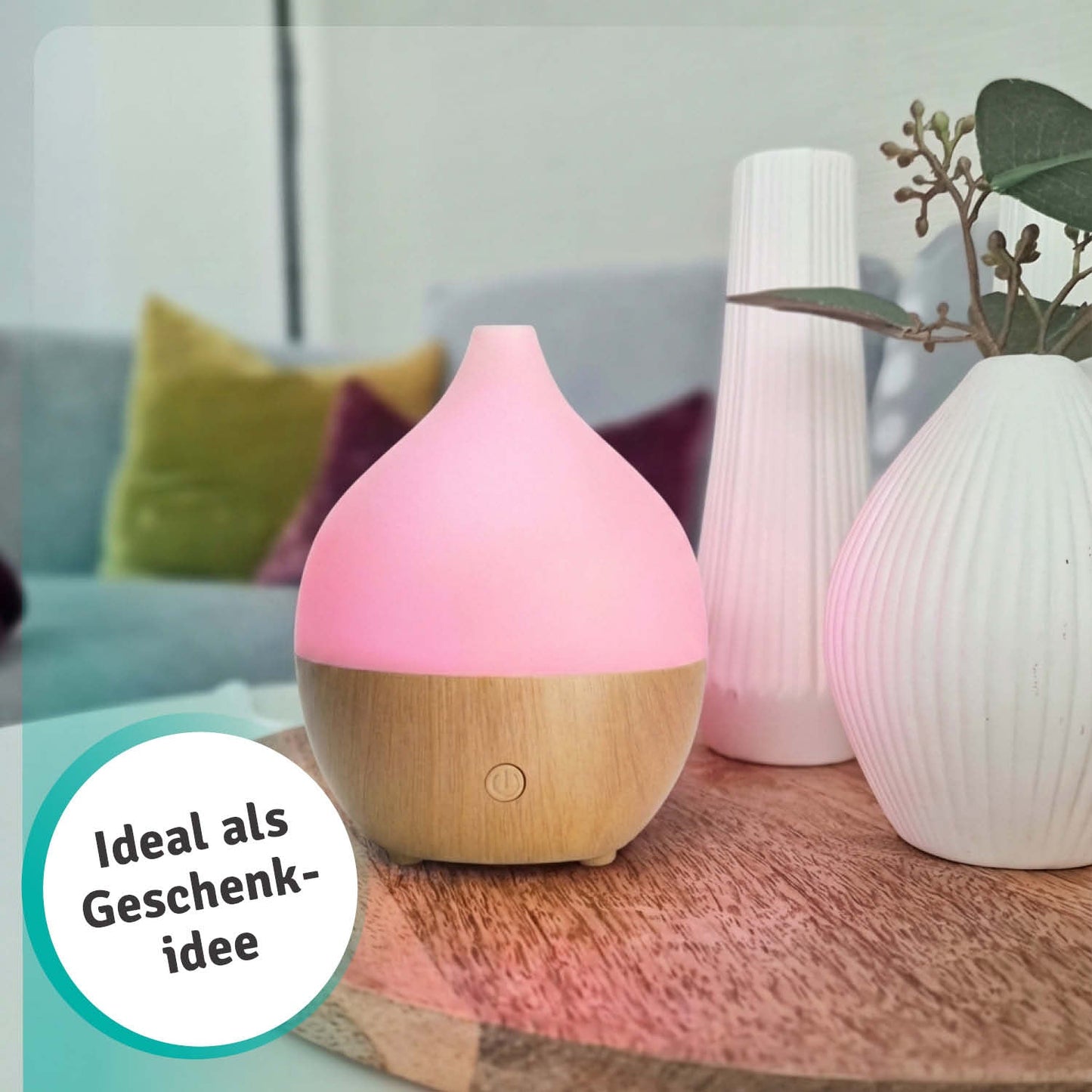 Compact USB Aroma Diffuser with LED Light for Essential Oils
