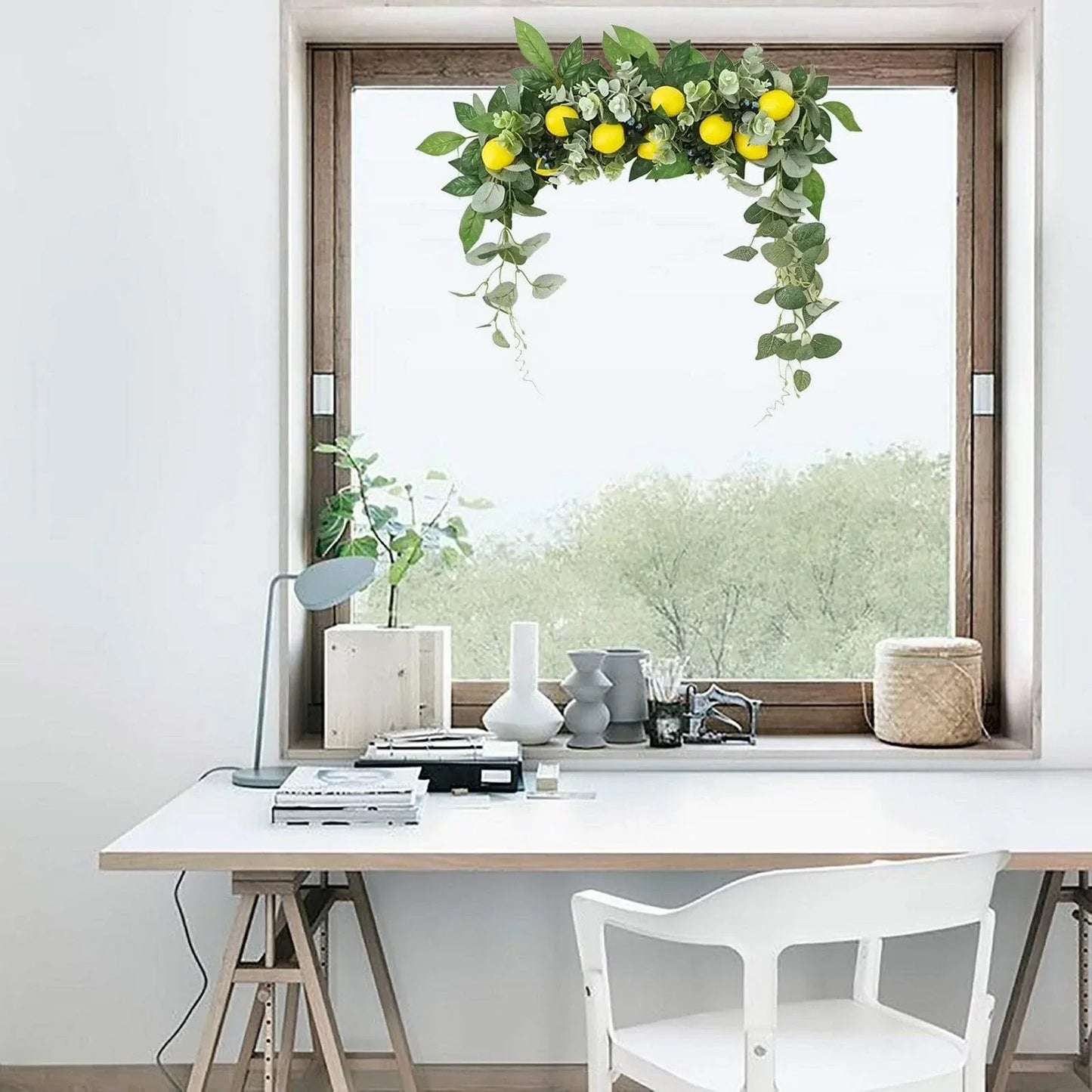 Decorative Lemon Wreath for Home Decor