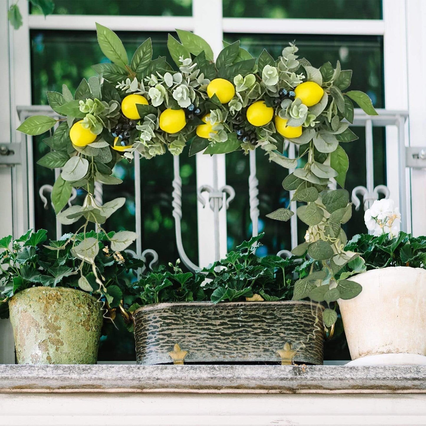 Decorative Lemon Wreath for Home Decor