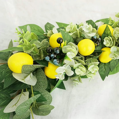 Decorative Lemon Wreath for Home Decor