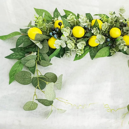 Decorative Lemon Wreath for Home Decor