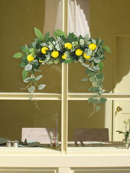 Decorative Lemon Wreath for Home Decor
