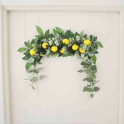 Decorative Lemon Wreath for Home Decor