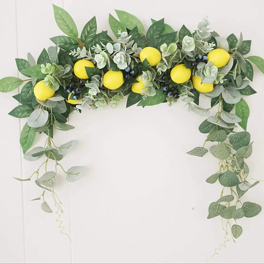 Decorative Lemon Wreath for Home Decor
