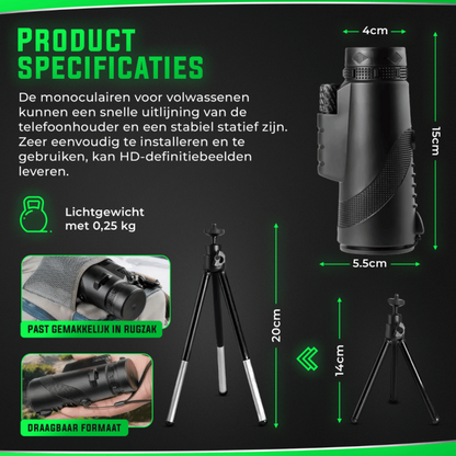 High-Quality Compact Monocular for Clear Long-Distance Viewing