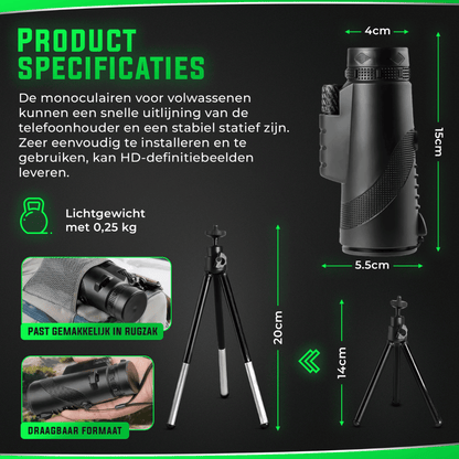 High-Quality Compact Monocular for Clear Long-Distance Viewing