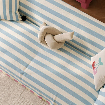 Charming Striped Sofa Protector for a Fresh Look