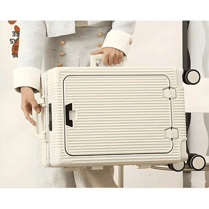 Hard Shell Carry-On Suitcase with Aluminium Frame – 20 Inch, 40L, Laptop Compartment & USB Ports