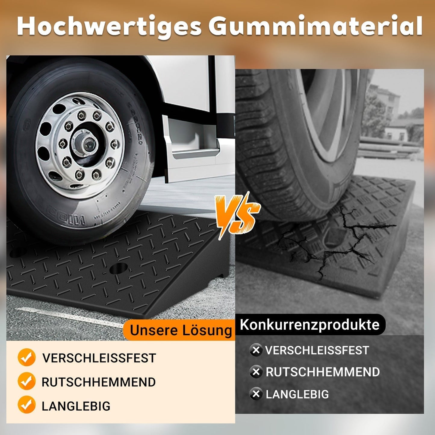 Heavy-Duty Vehicle Access Ramp for Up to 10 Tons