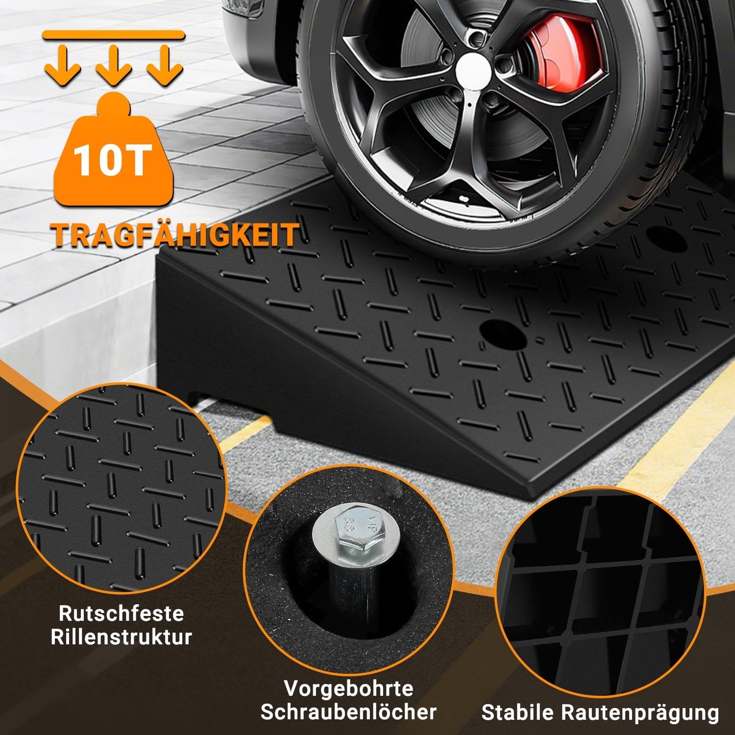 Heavy-Duty Vehicle Access Ramp for Up to 10 Tons