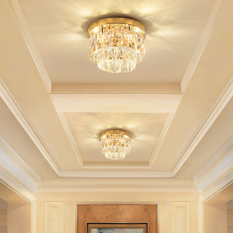 Elegant Round Crystal LED Light Fixture for Home Interiors