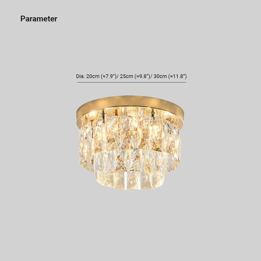 Elegant Round Crystal LED Light Fixture for Home Interiors