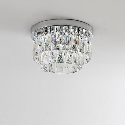 Elegant Round Crystal LED Light Fixture for Home Interiors