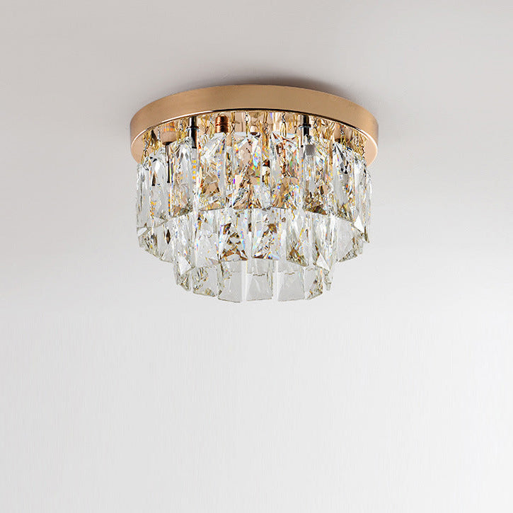Elegant Round Crystal LED Light Fixture for Home Interiors