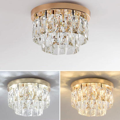 Elegant Round Crystal LED Light Fixture for Home Interiors