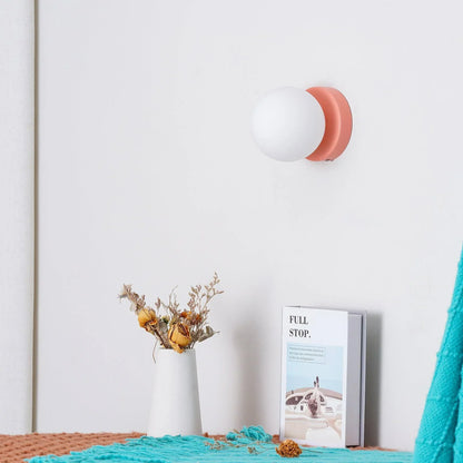 LED Round Frosted Glass Fixture - Ideal for Wall or Ceiling Mounting
