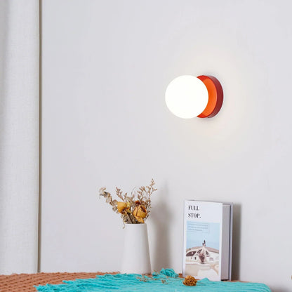 LED Round Frosted Glass Fixture - Ideal for Wall or Ceiling Mounting
