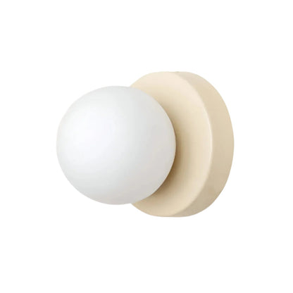 LED Round Frosted Glass Fixture - Ideal for Wall or Ceiling Mounting