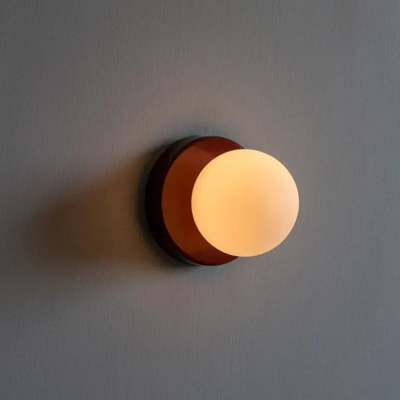 LED Round Frosted Glass Fixture - Ideal for Wall or Ceiling Mounting