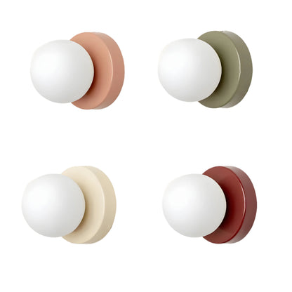 LED Round Frosted Glass Fixture - Ideal for Wall or Ceiling Mounting