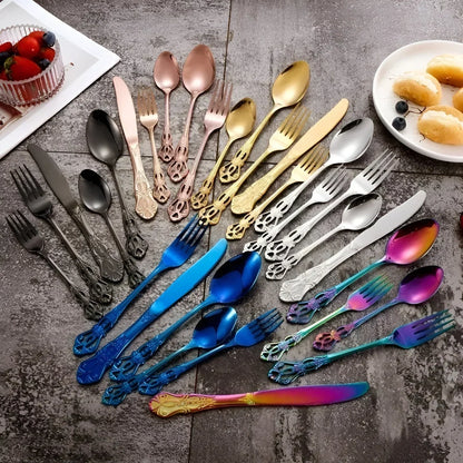 Stainless Steel Cutlery Set with 24 Pieces
