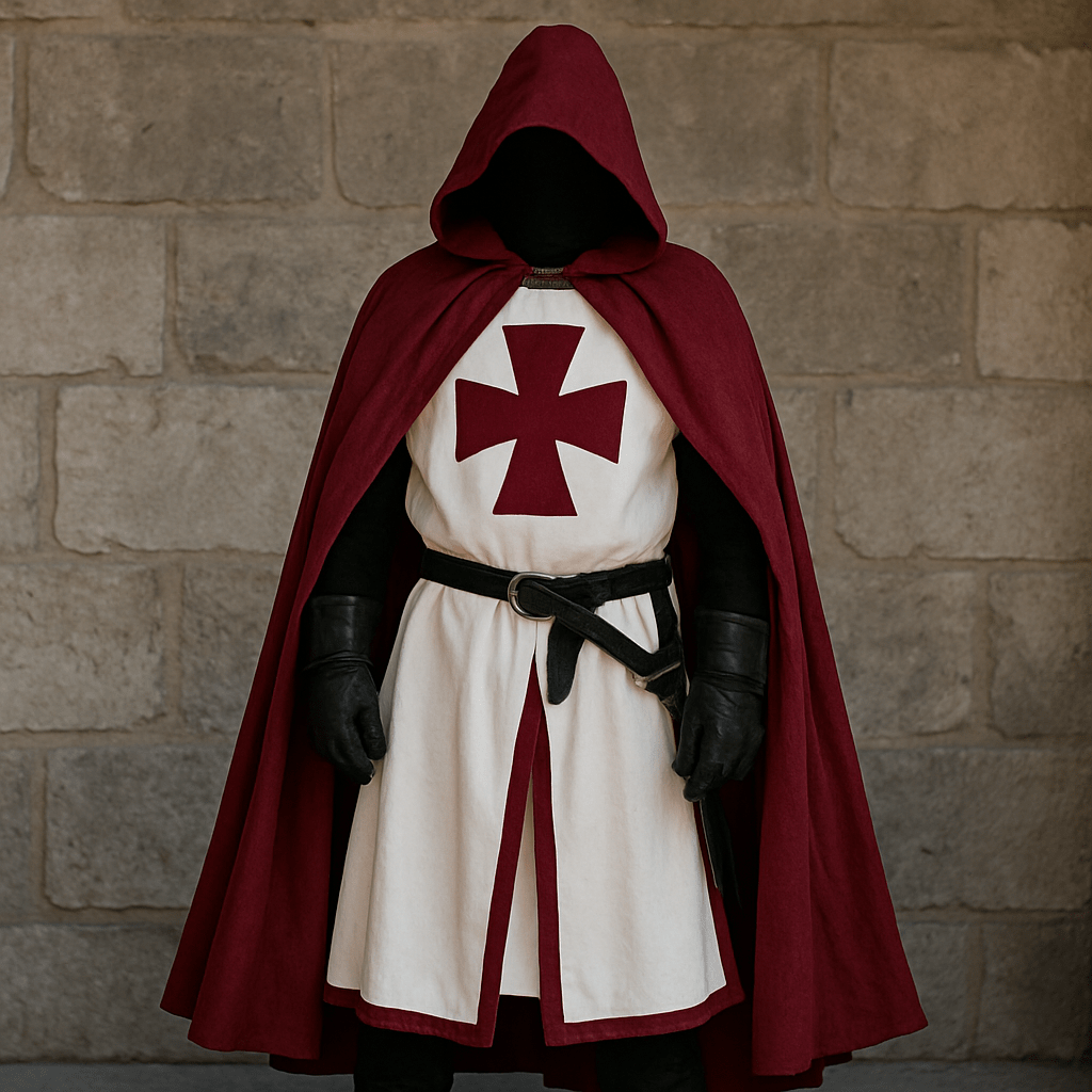 Medieval Knight Outfit with Cloak for Adult Cosplay and Events