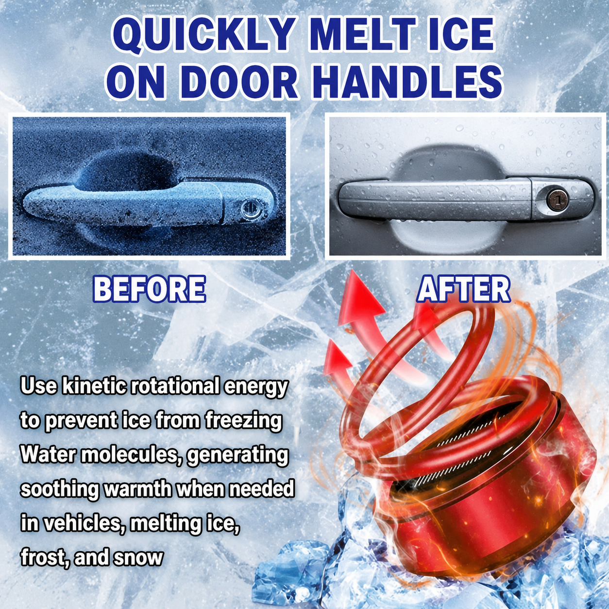 Winter Vehicle Heater for Ice & Snow | Reusable | Cold Weather Aid