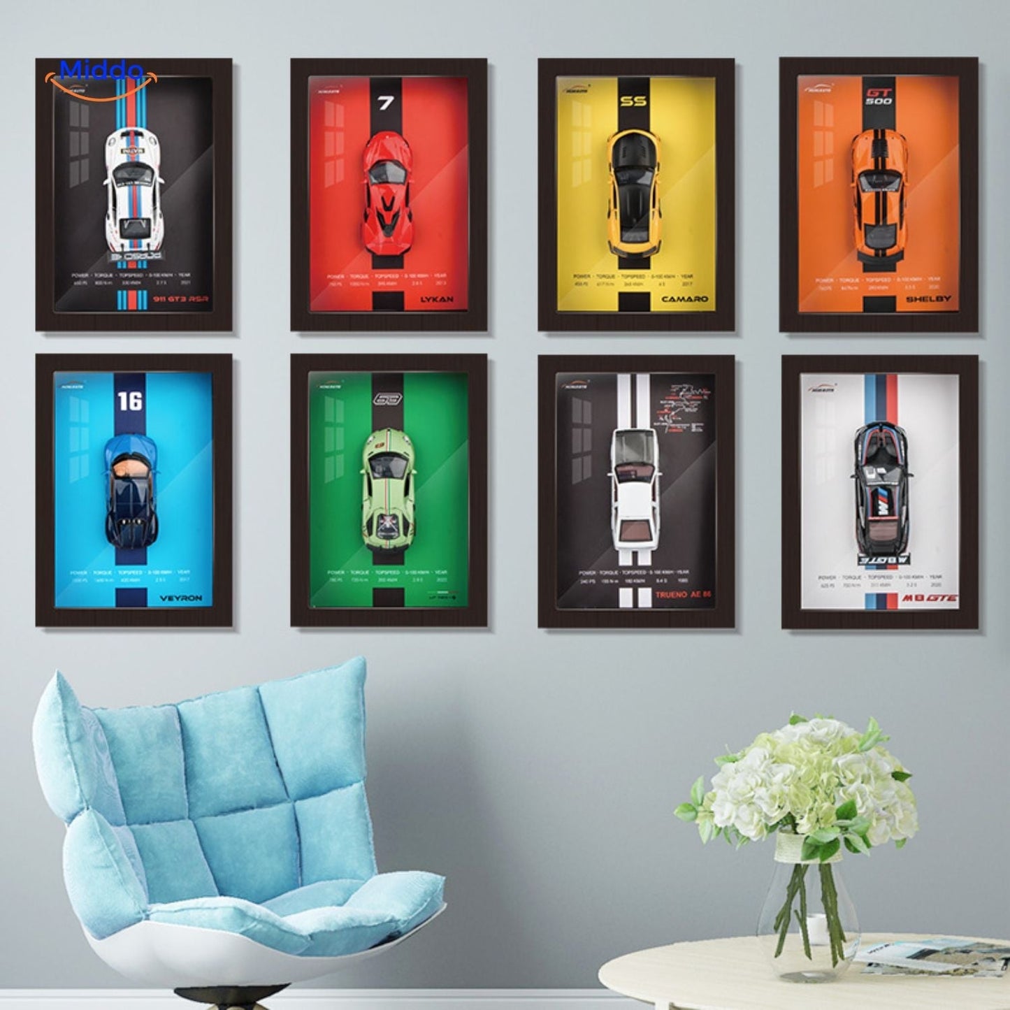 3D Wall Frame - Elegant Car Art for Stylish Interiors