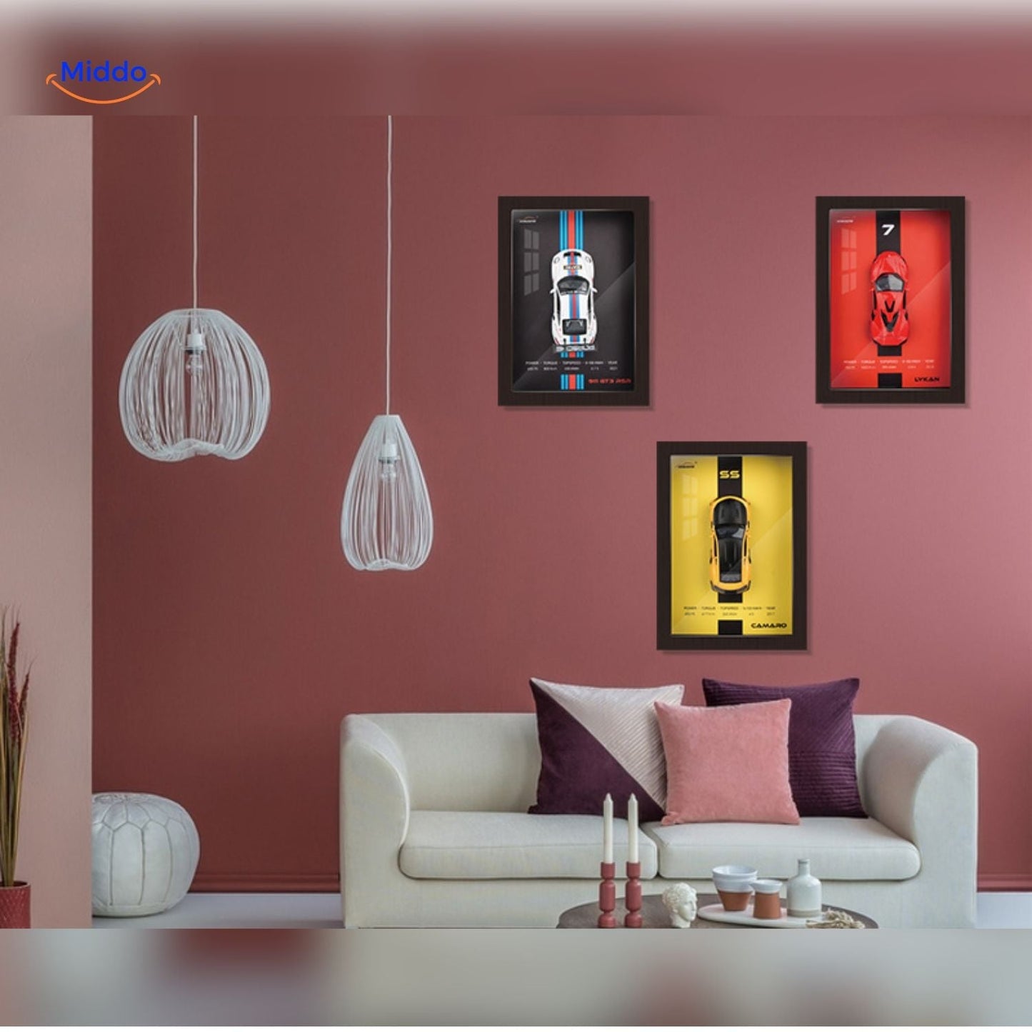 3D Wall Frame - Elegant Car Art for Stylish Interiors