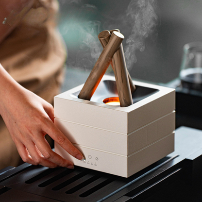 SerenityMist Diffuser with Flame Effect | Smart Ultrasonic Humidifier