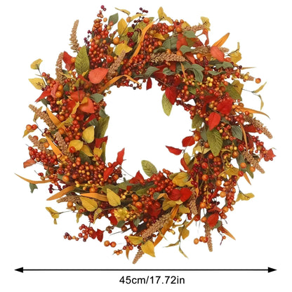 Amber Colored Rattan Wreath for Autumn Door Decor