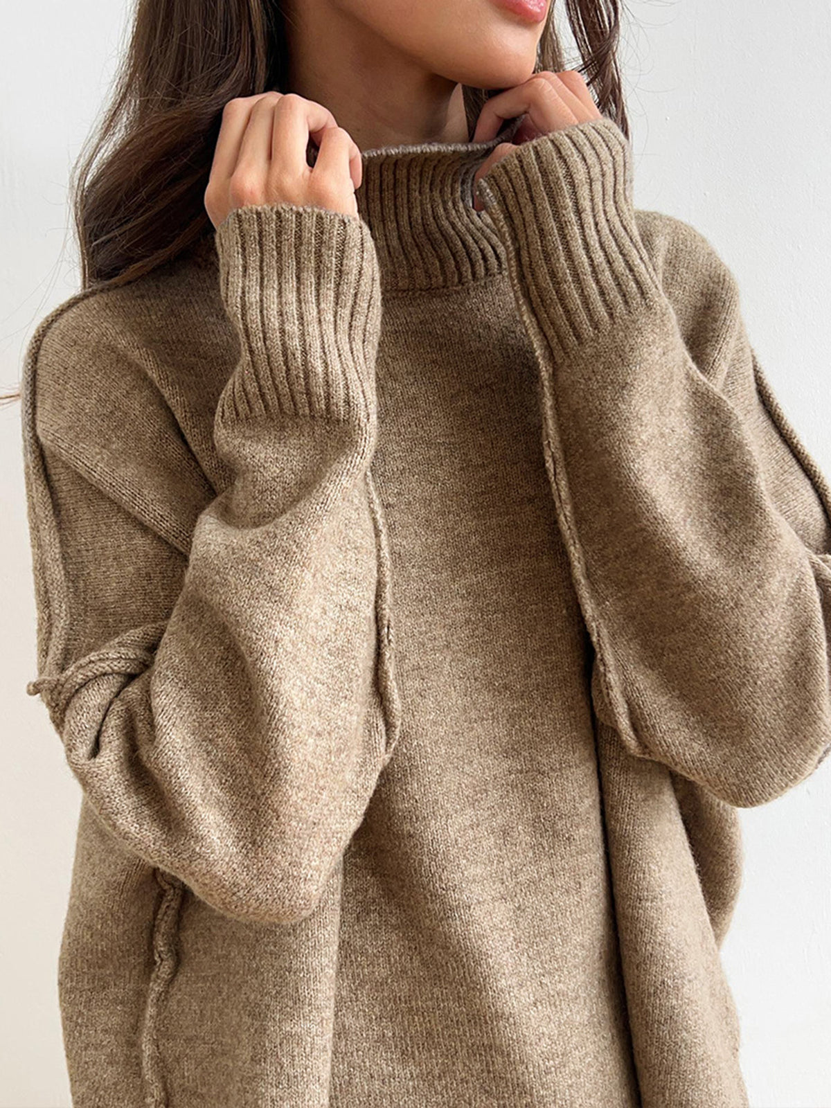 Soft Knit Turtleneck Loungewear Set for Ultimate Comfort and Style