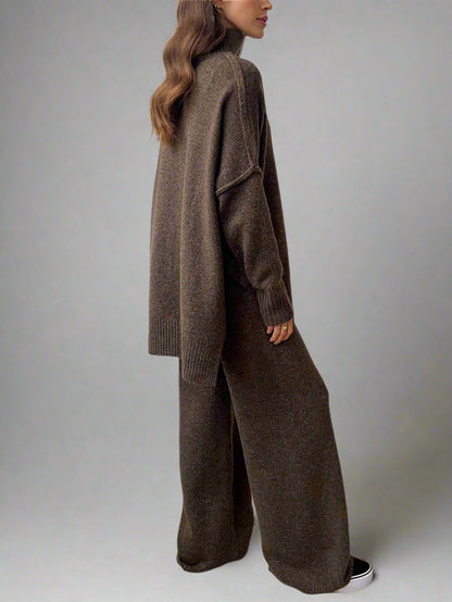 Soft Knit Turtleneck Loungewear Set for Ultimate Comfort and Style