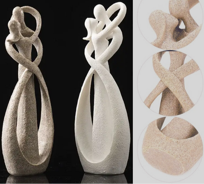 Timeless Love Abstract Sculpture - Unique Gift for Eternal Embrace