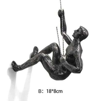 Climbing Figures Wall Decor – Inspirational Resin and Iron Art