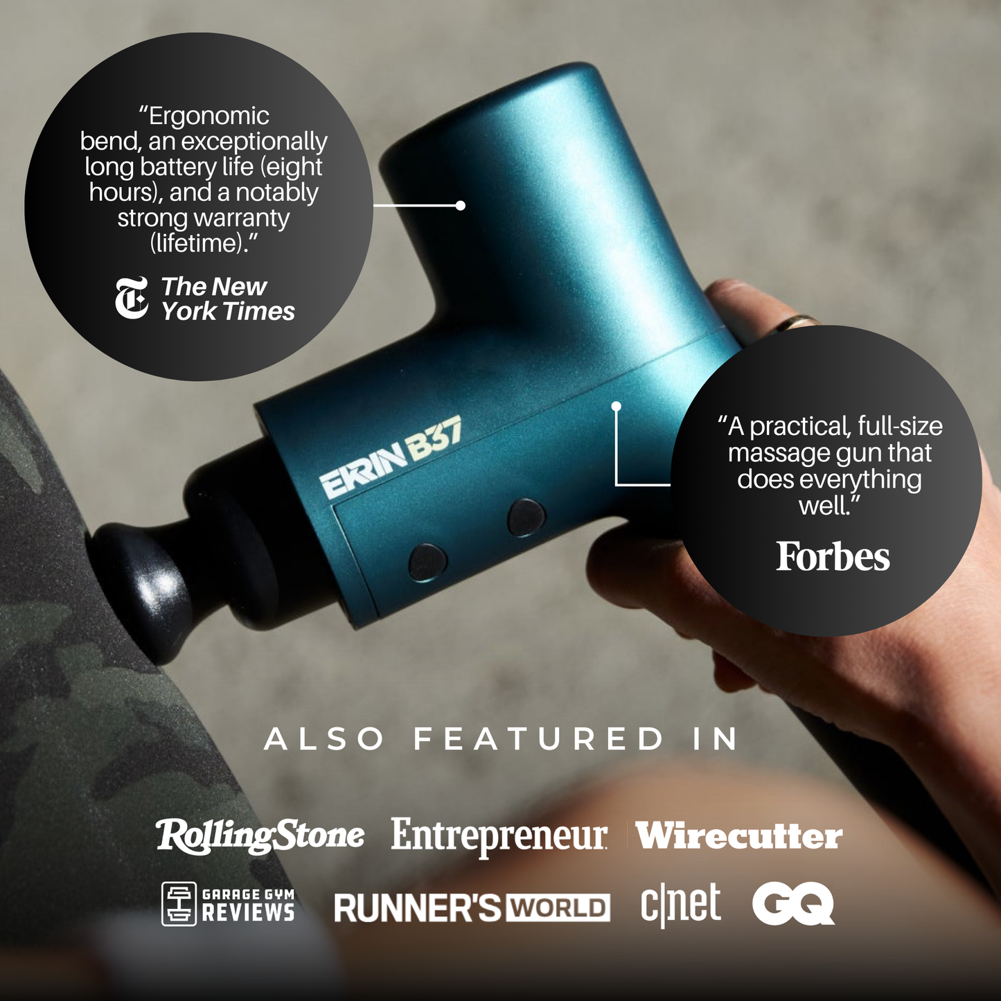SportPro Massage Gun | 5-Speed Adjustable Percussion Therapy