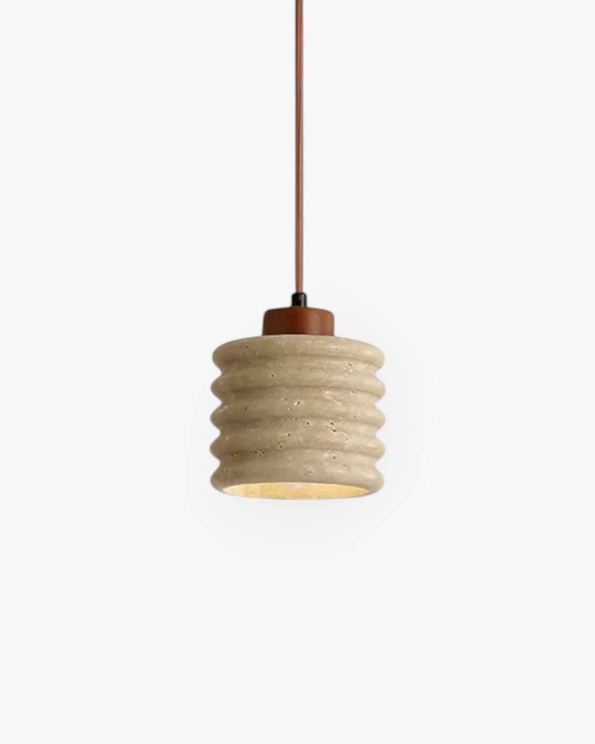 Ceramic Pendant Light with Wavy Shade – Japandi Style for Bedside Illumination