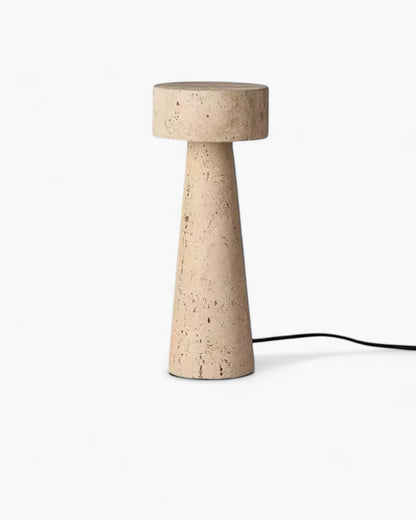 Compact Travertine Lamp – Classic Design for Any Space