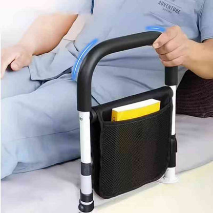 Adjustable Bedside Supports for Seniors with Anti-Slip and Storage Compartment