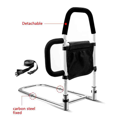 Adjustable Bedside Supports for Seniors with Anti-Slip and Storage Compartment