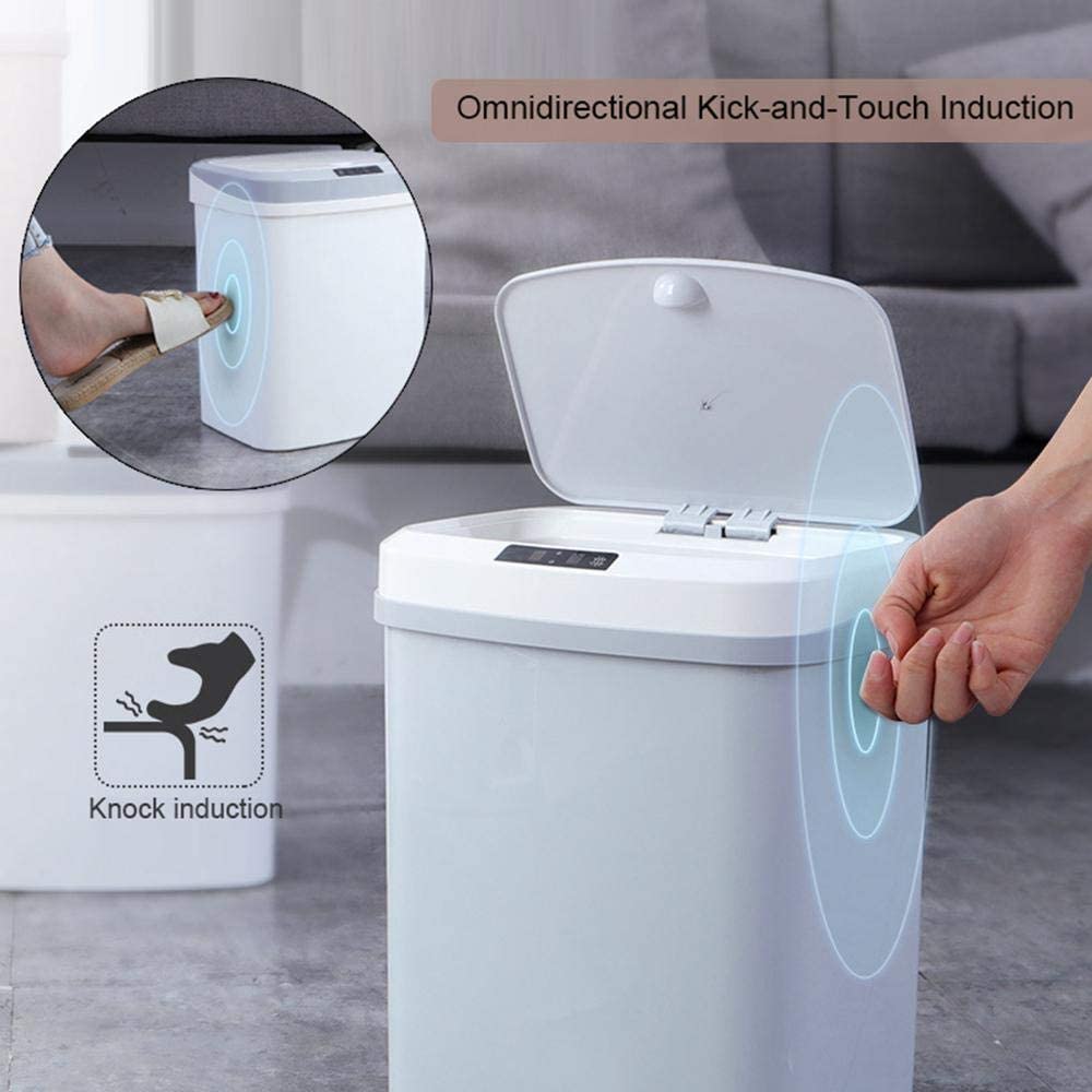 Touchless Automatic Sensor Trash Bin – 15L – Quiet for Kitchen or Living Room