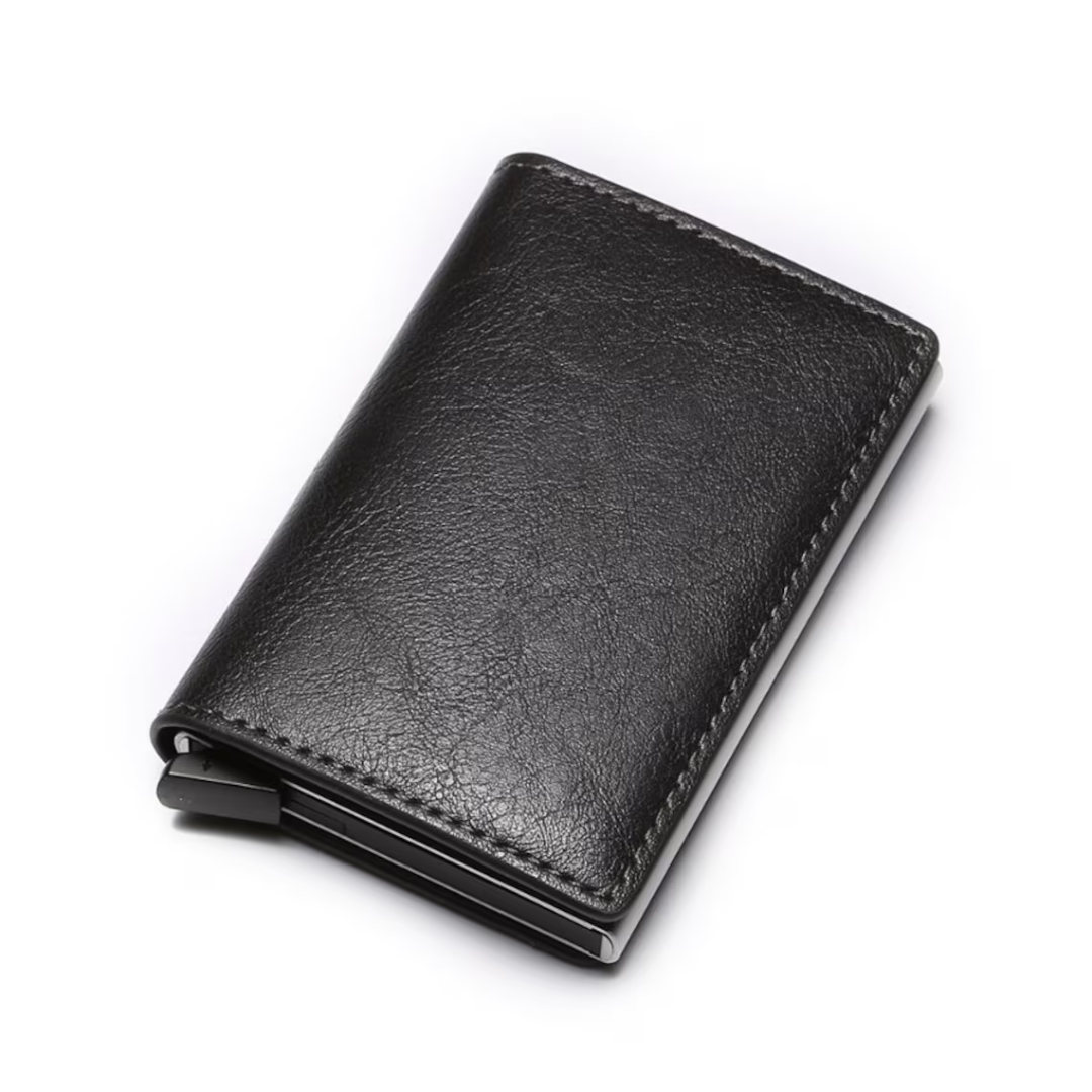 Compact Card Holder in Stylish Aluminum Design