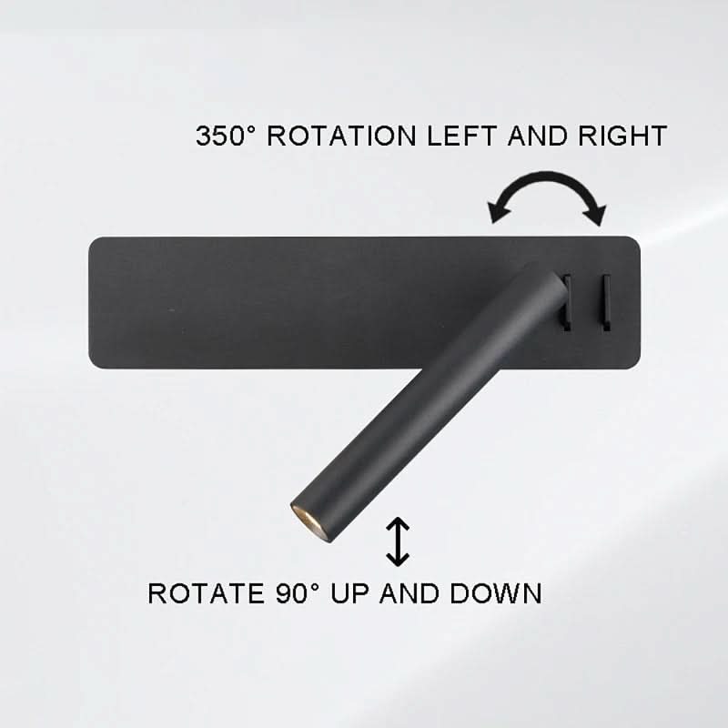 Contemporary LED Nightstand Lamp with Adjustable Light Angles