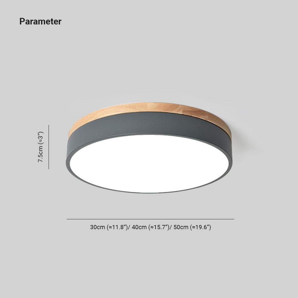Indoor LED Ceiling Light Fixture - Round Design with Dimmable Feature