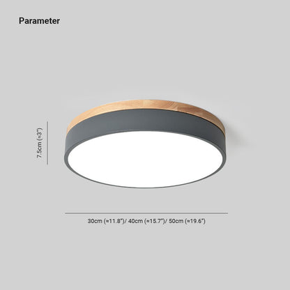 Indoor LED Ceiling Light Fixture - Round Design with Dimmable Feature