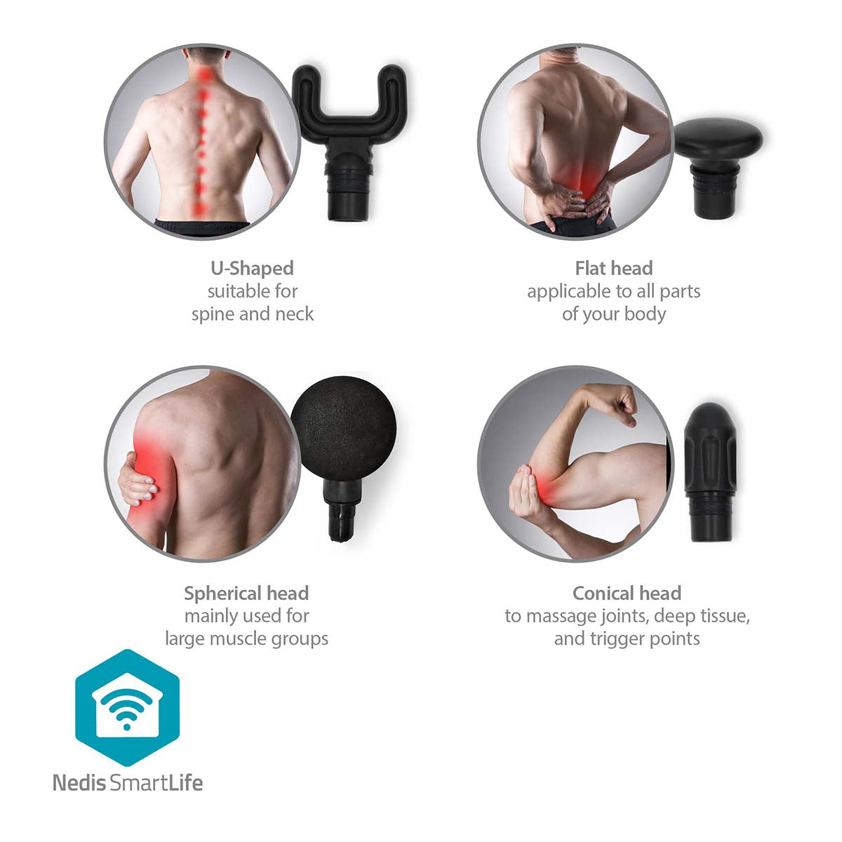 Compact Wireless Deep Tissue Massager with 5 Speed Settings