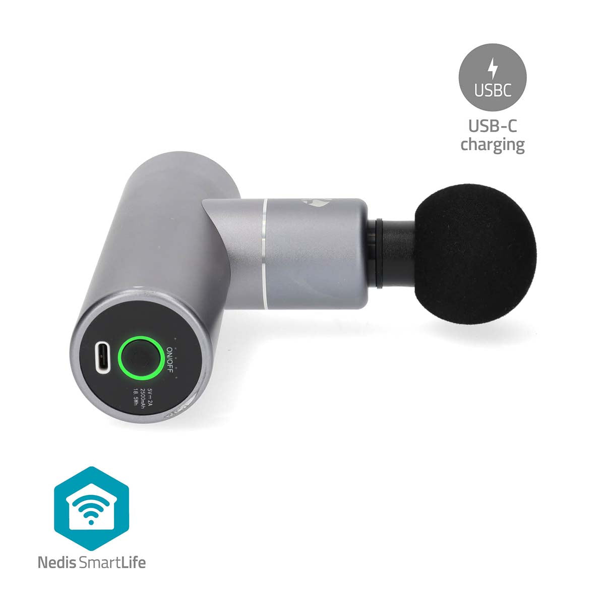 Compact Wireless Deep Tissue Massager with 5 Speed Settings