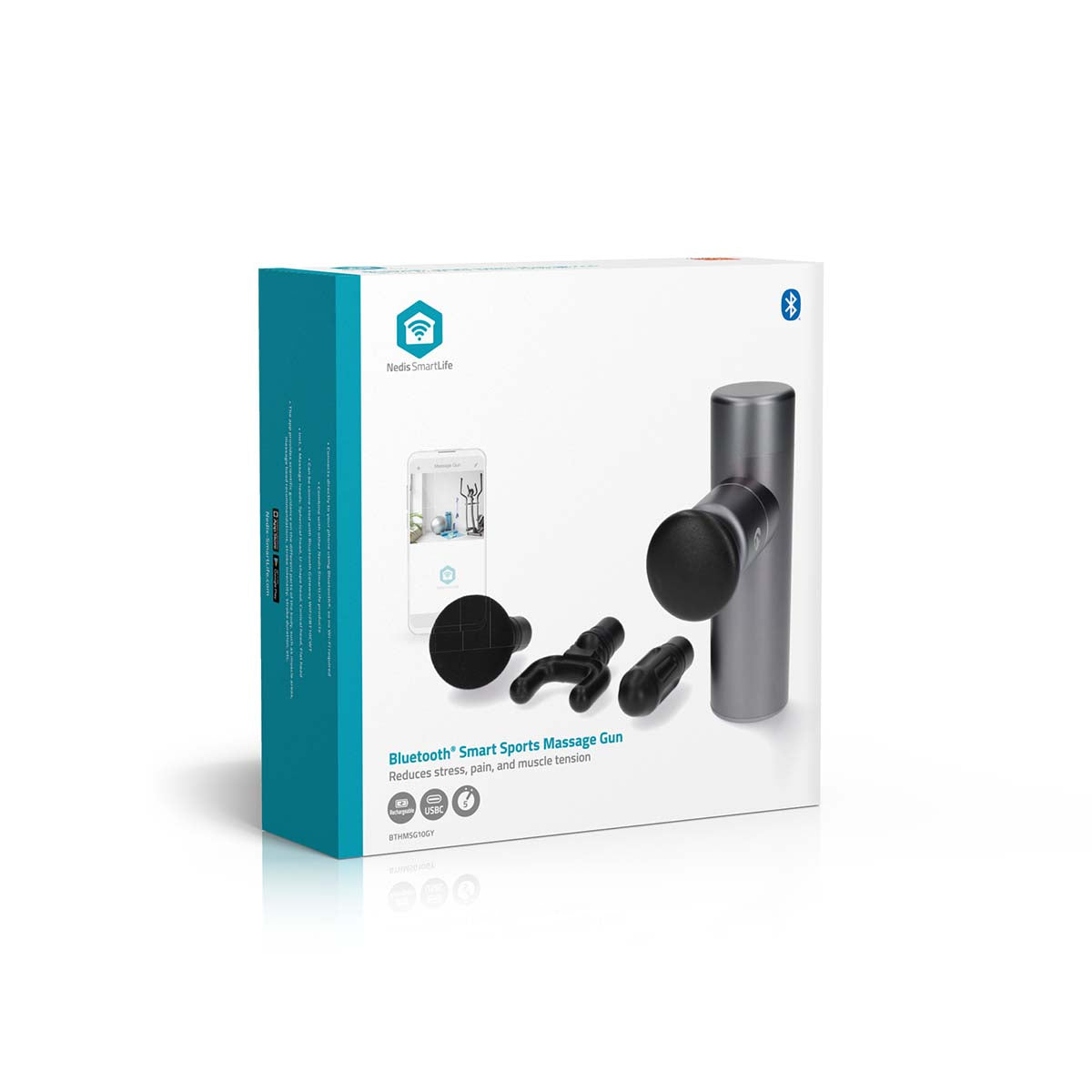 Compact Wireless Deep Tissue Massager with 5 Speed Settings